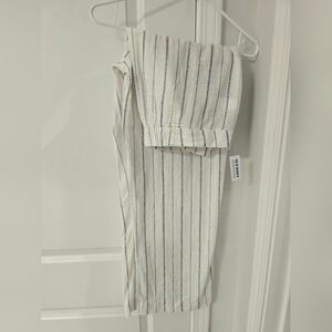 Old Navy Off White and Striped Trousers